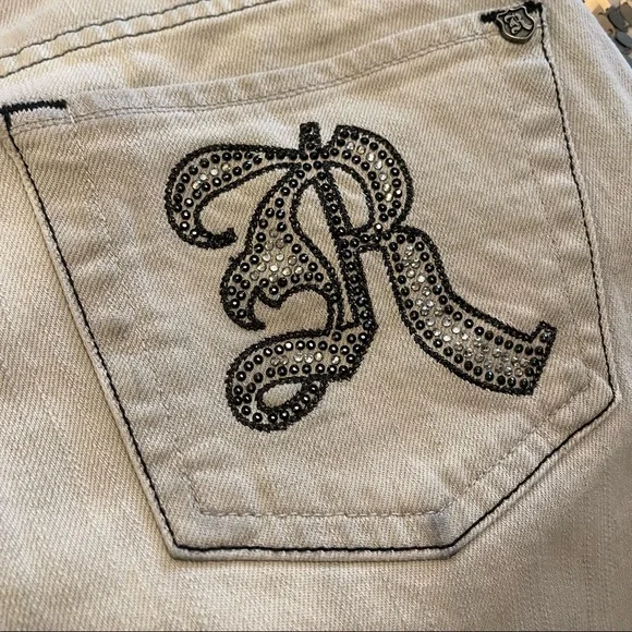 Vintage Rock & Republic straight jean bling pockets gray - Picture 2 of 6